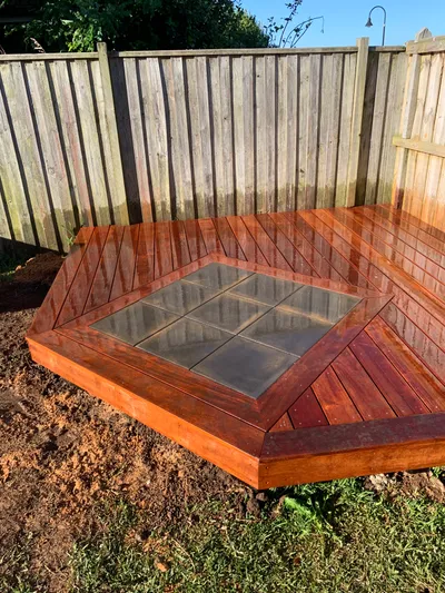 Corner Deck with Firepit