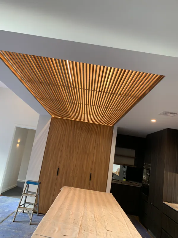 Timber Slat Ceiling Feature